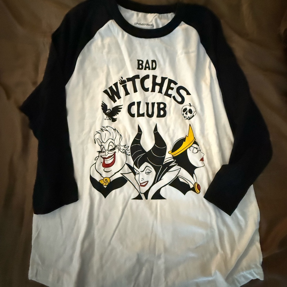 Disney villains baseball tee, Size S NEW